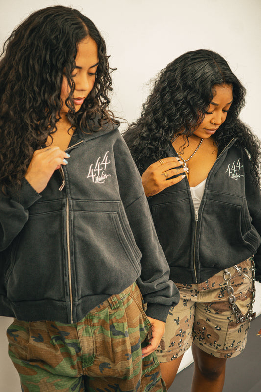 Black 444 Zip Up