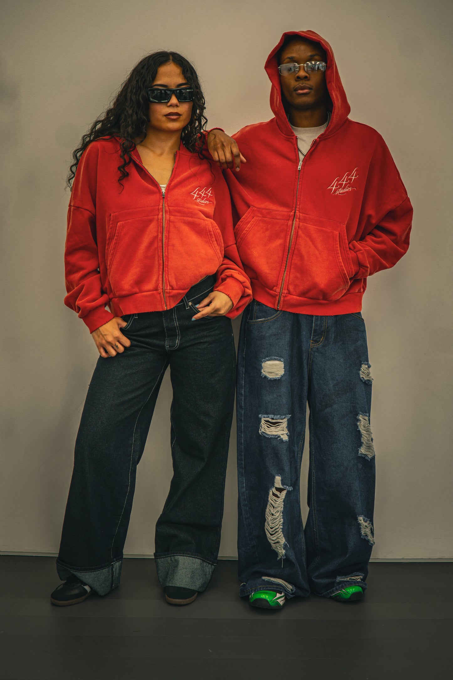 Red 444 Zip Up