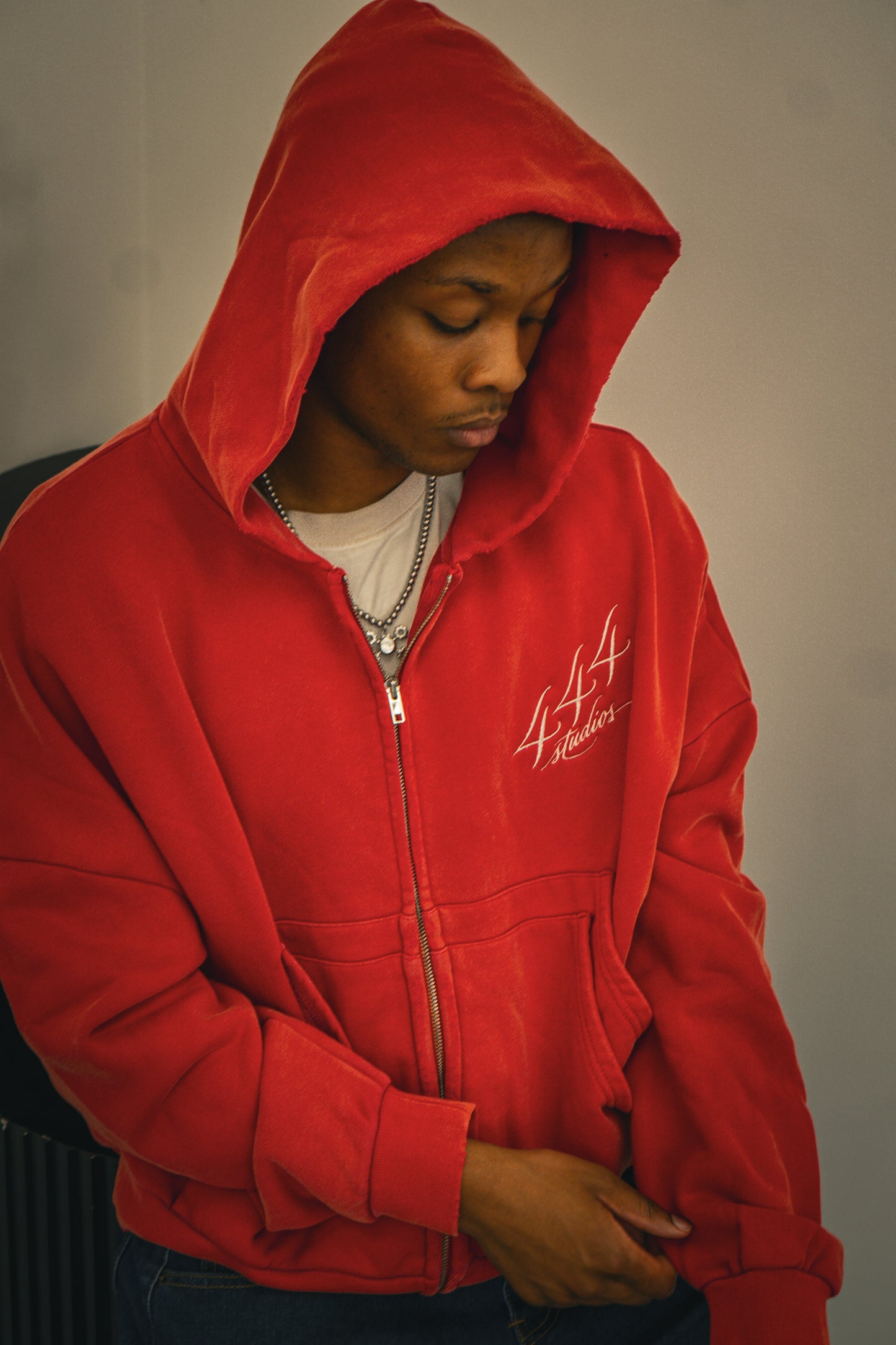 Red 444 Zip Up